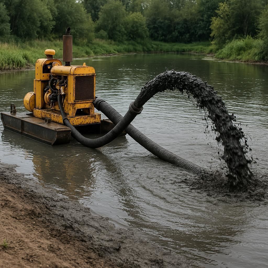 Очистка прудов и водоемов от ила в Люберцах